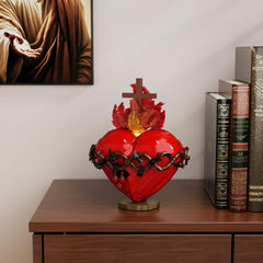 VONADO Sacred Heart assembly highlights crown and heart details for faith-themed decor.