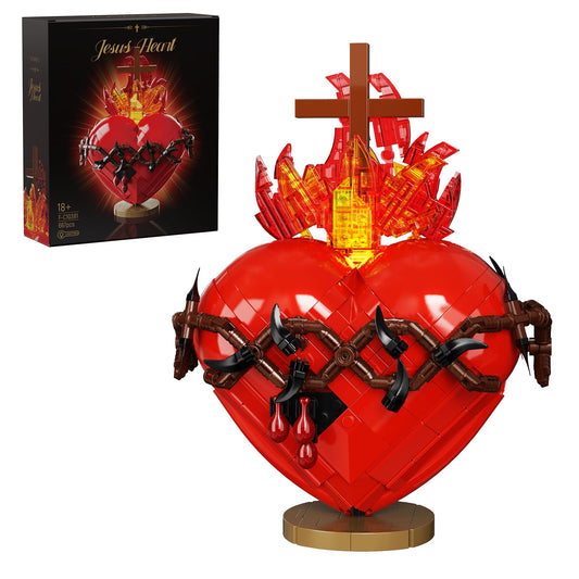VONADO Sacred Heart Building Block Set Box for prayer space decor