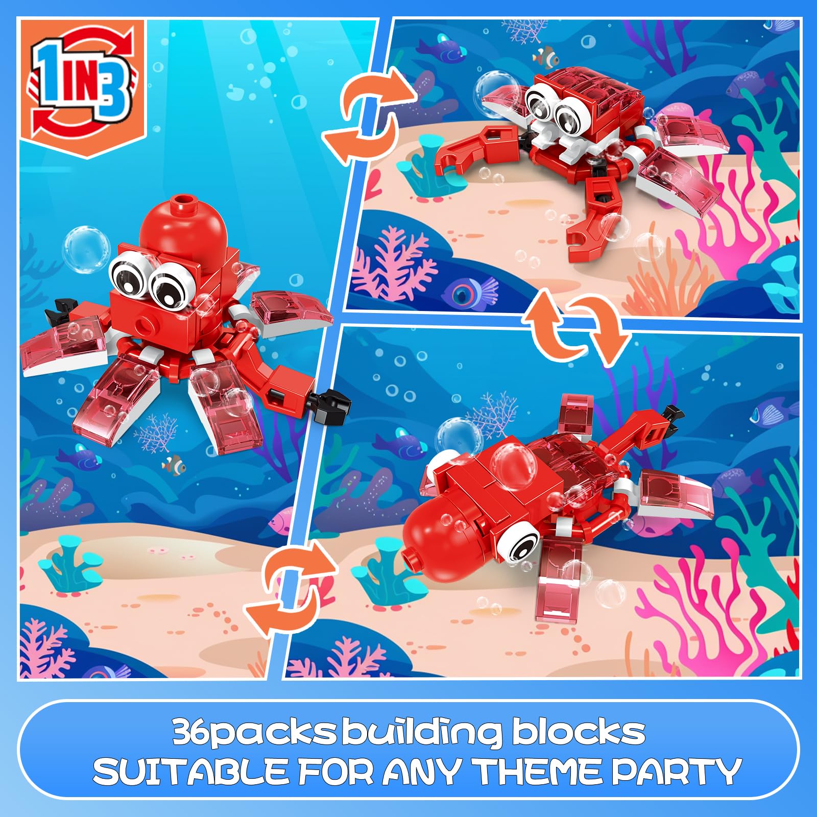 VOPOGLNE marine animals manta ray build encourages collaborative play and sharing.