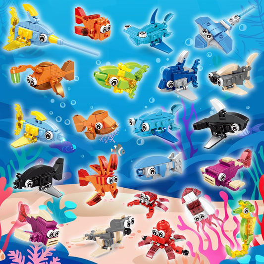 VOPOGLNE marine animals octopus construction enhances problem solving during building.