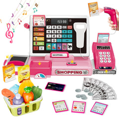 VOPOGLNE cash register playset with calculator for early math play and pretend checkout