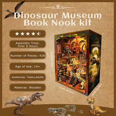 VORATHIS Book Nook shows intricate dinosaur miniatures for history lovers.