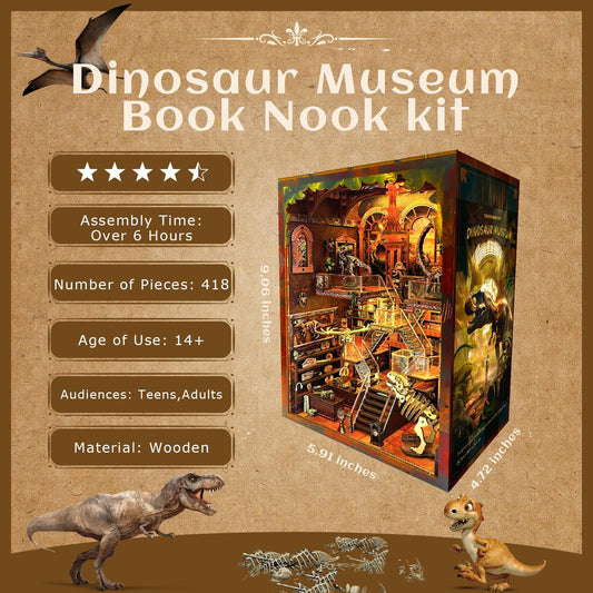 VORATHIS detailed dinosaur figures diorama enhances shelves with realistic, tactile prehistoric scenes.