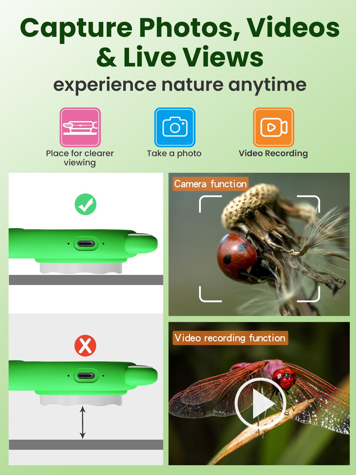 Vorth built-in storage holds about 200 photos for quick review.