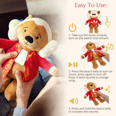 Vosego Amadeus bear soft fabric texture for comforting hugs