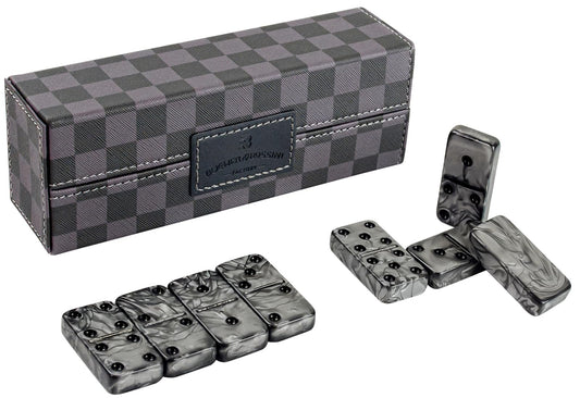 Vovotuzzi double-six domino tiles with smooth polished surface for comfortable play