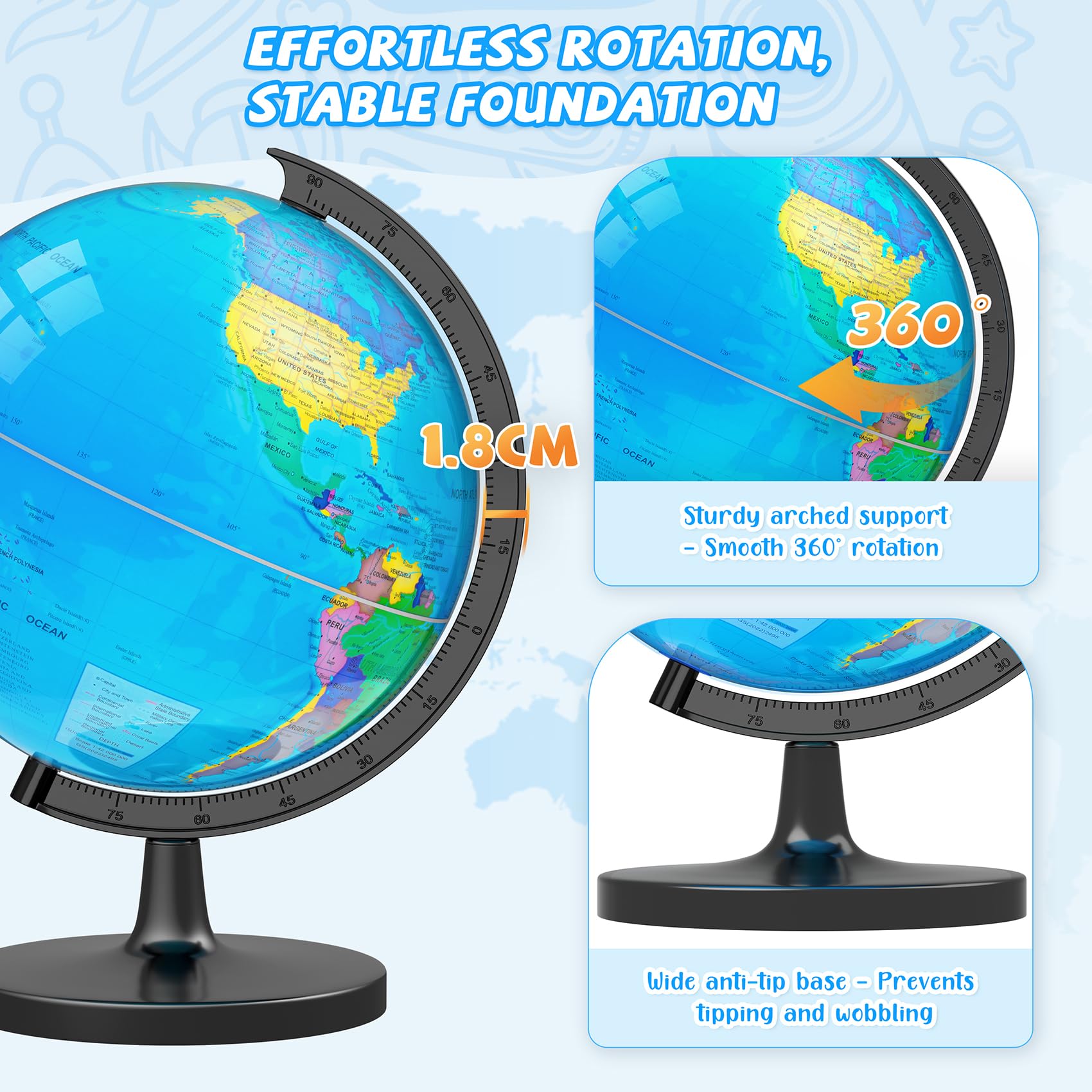 Voxelure globe as an engaging educational gift for curious learners.