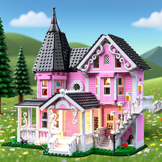 Voxifyx 1349PCS Pink Palace interior reveals detailed rooms for storytelling and interactive imagination