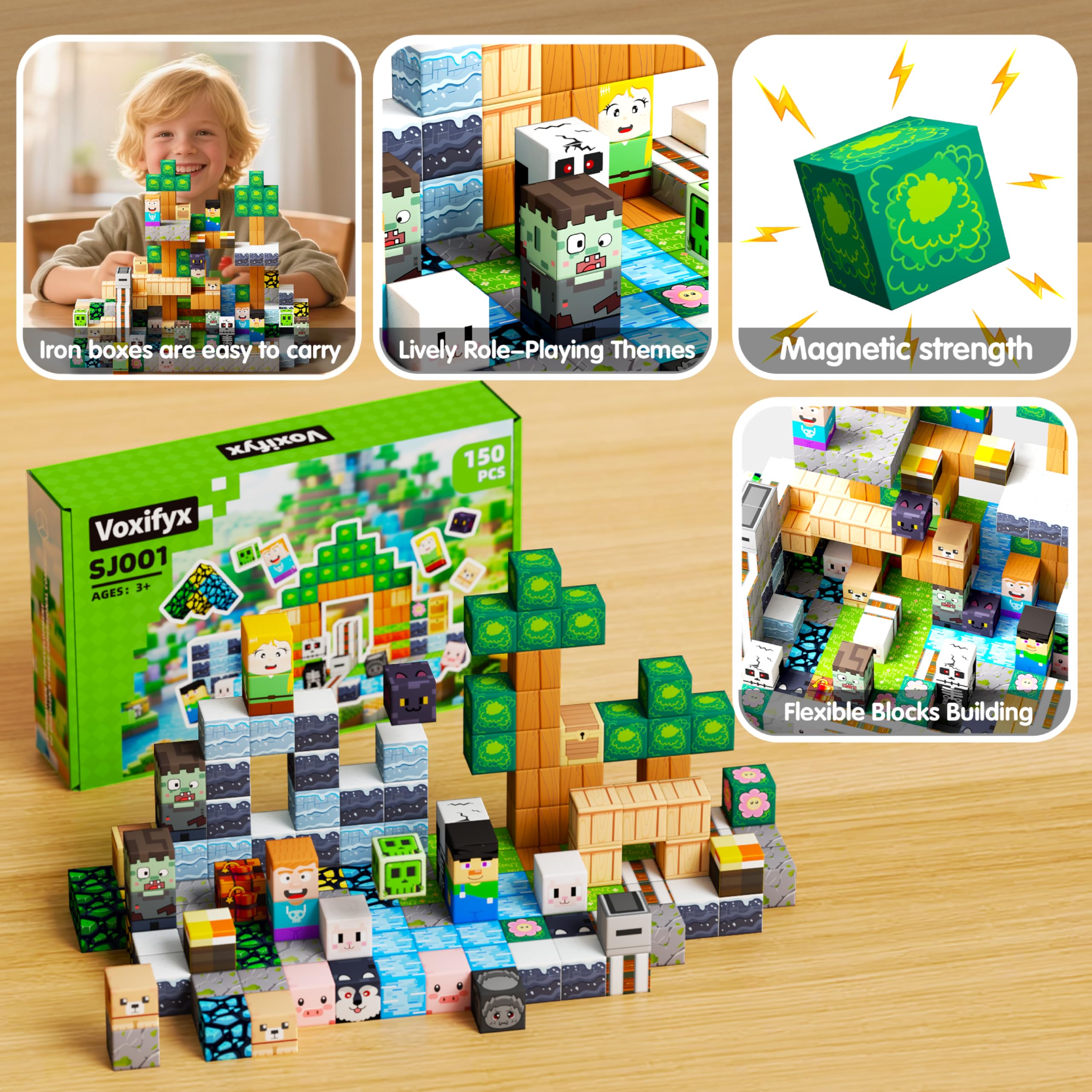 Voxifyx magnetic blocks storage case keeps play organized and ready