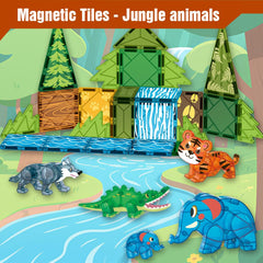 Voxifyx magnetic tiles jungle baby elephant for tiny hands and storytelling