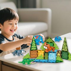 Voxifyx magnetic tiles jungle triangles for flexible architecture