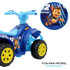 Voyager Paw Patrol Chase 6V Quad battery compartment with quick access for recharging.