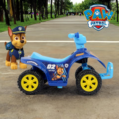 Voyager Paw Patrol Chase 6V Quad foot pedal control for intuitive riding.