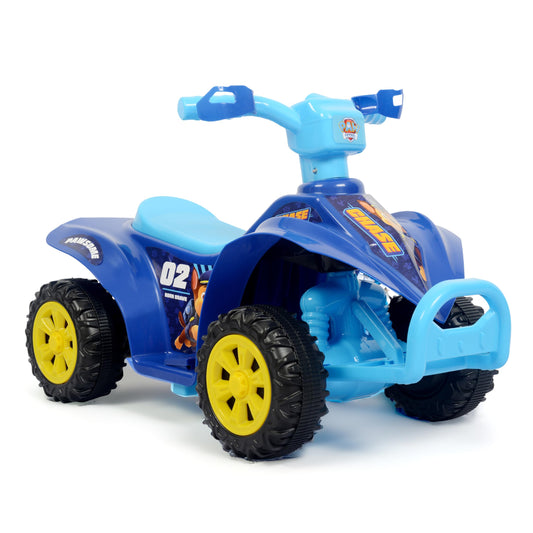Voyager Paw Patrol Chase 6V Quad front view showing easy forward and reverse controls for toddlers.