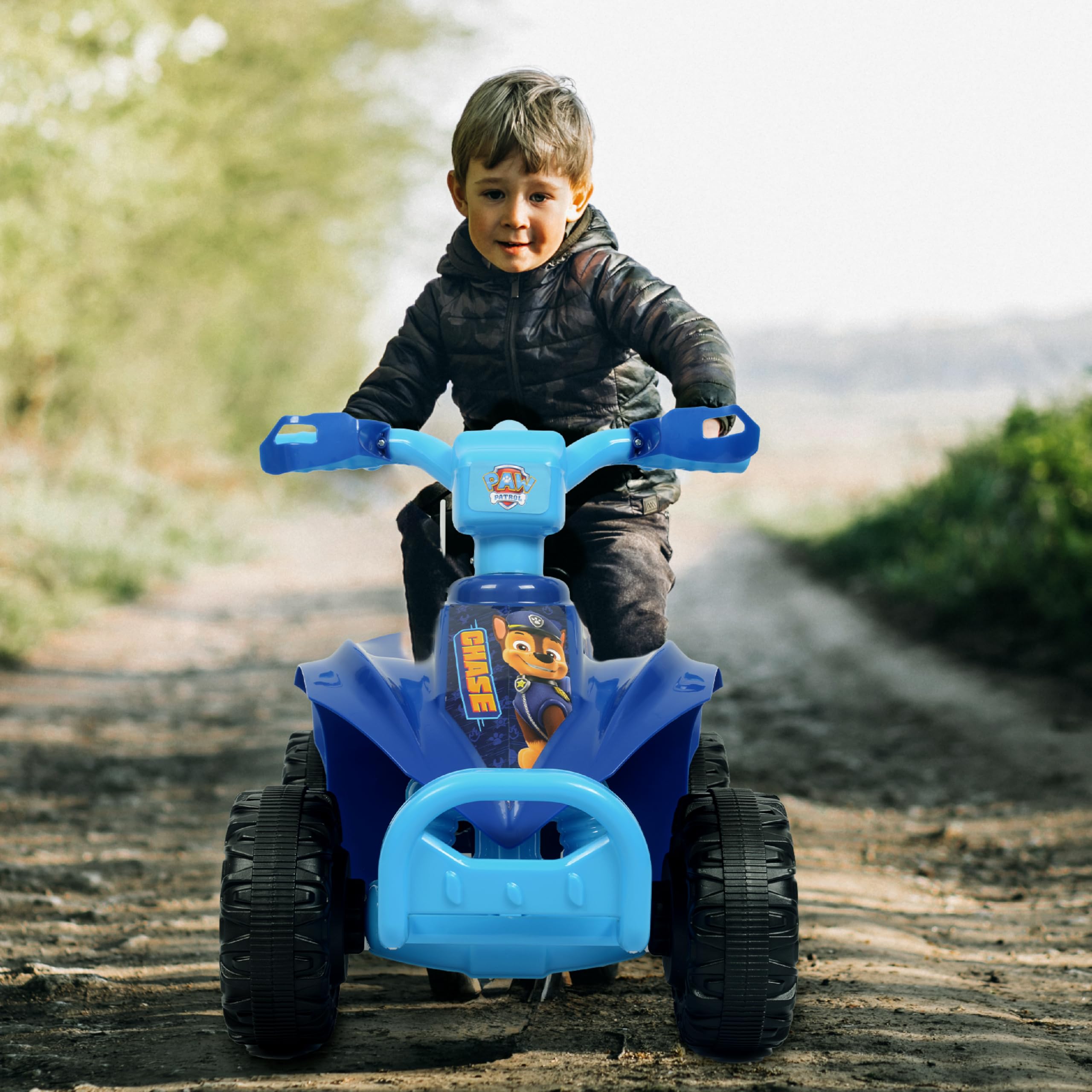 Voyager Paw Patrol Chase 6V Quad safety construction using sturdy materials for kids.