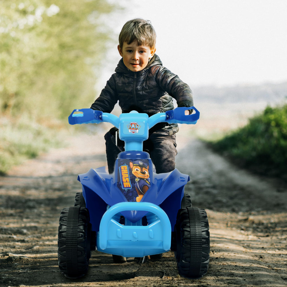 Voyager Paw Patrol Chase 6V Quad safety construction using sturdy materials for kids.