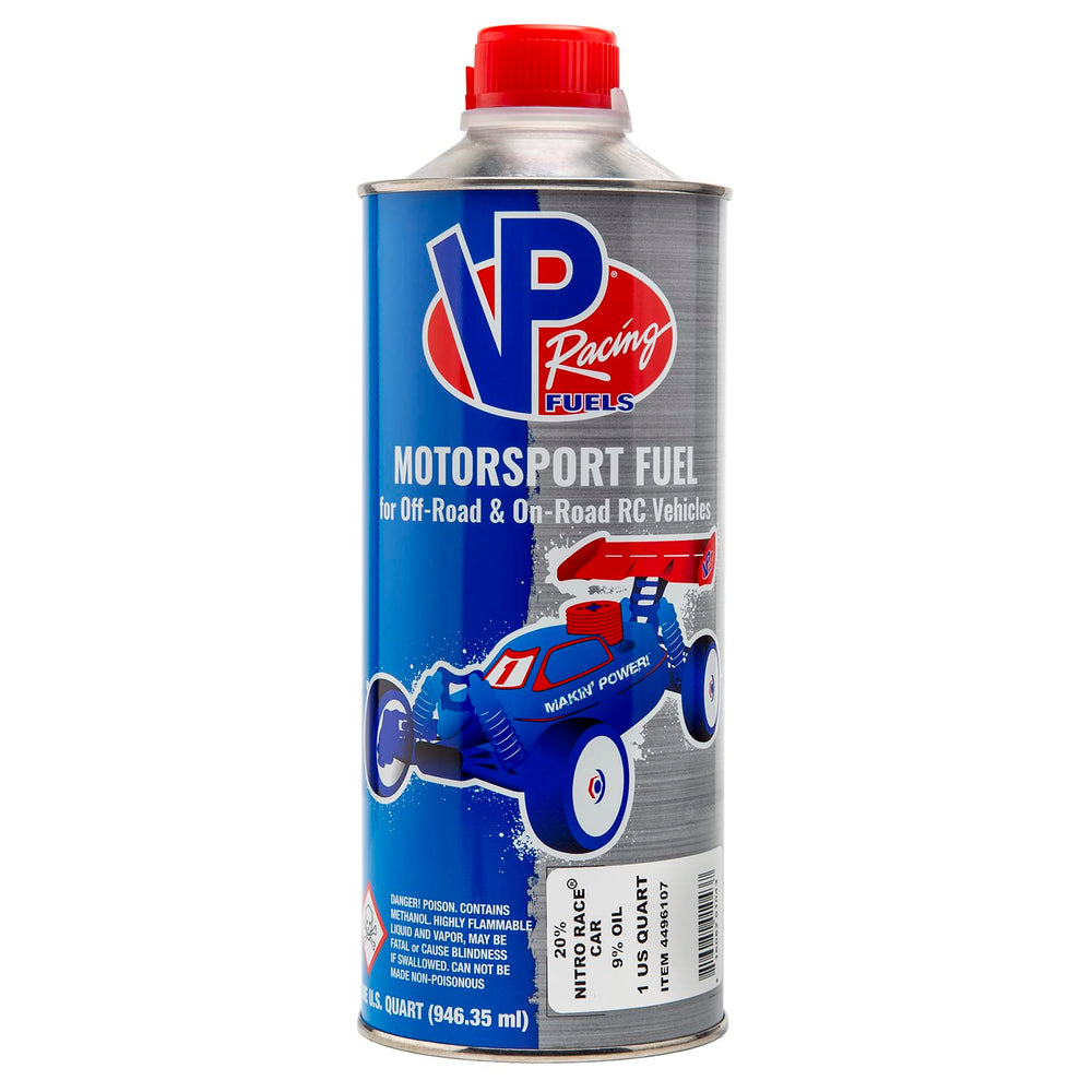 VP Racing Hobby Fuel 20% Nitro Fuel 1 Quart bottle front view for RC cars