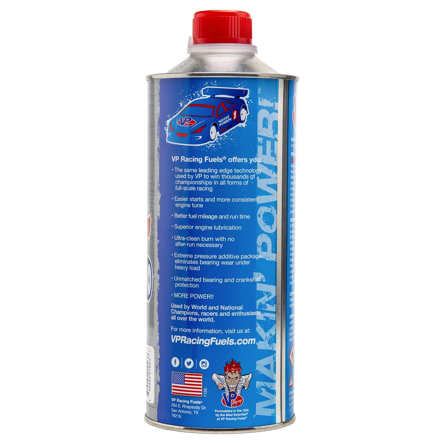 VP Racing Hobby Fuel 20% Nitro Fuel 1 Quart RC compatibility visual for model hobbyists