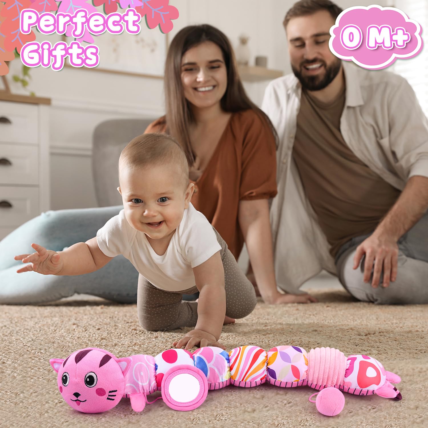 Vpkefla Caterpillar teething design soothes gums safely.