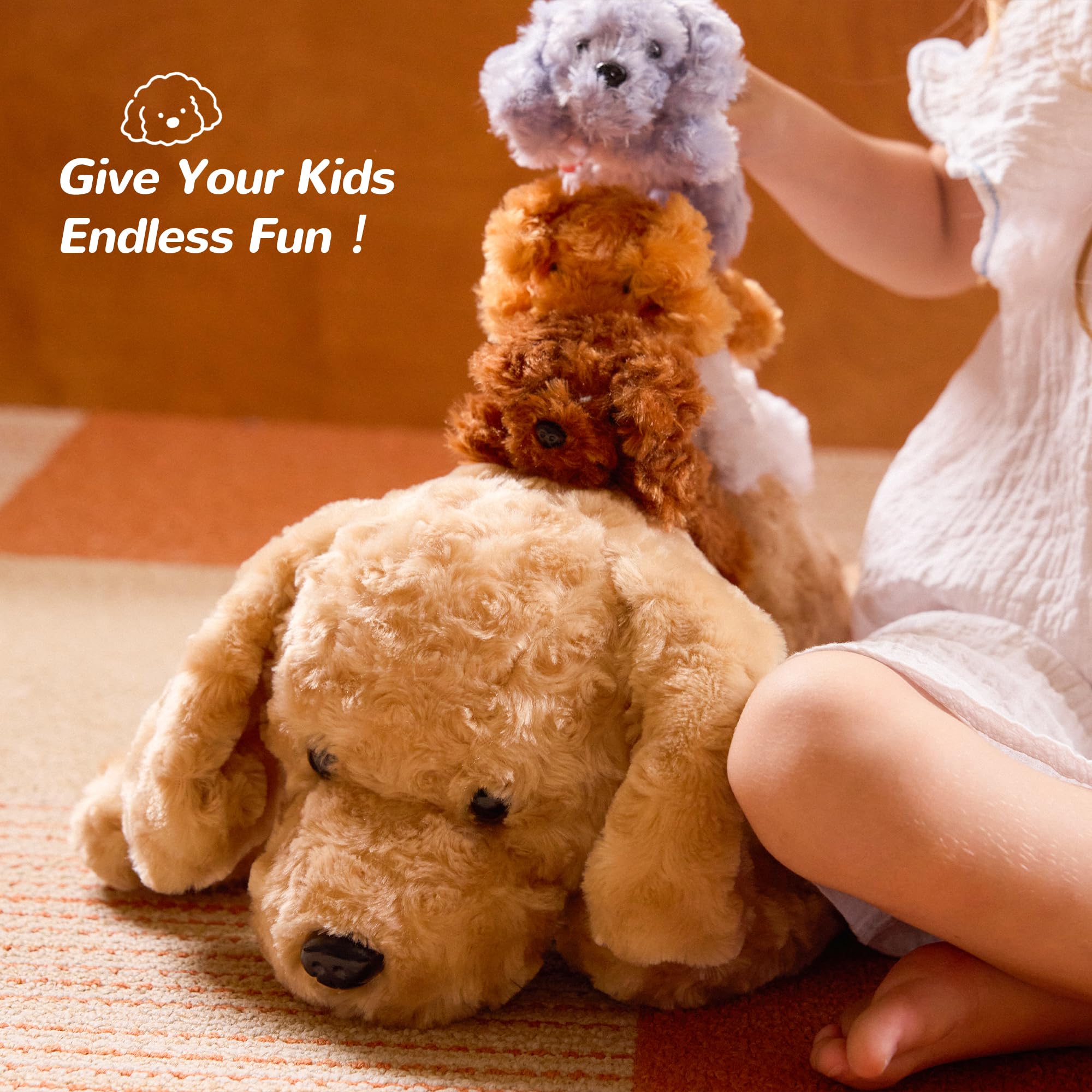 Vposyako four babies hidden inside, interactive plush that fuels storytelling