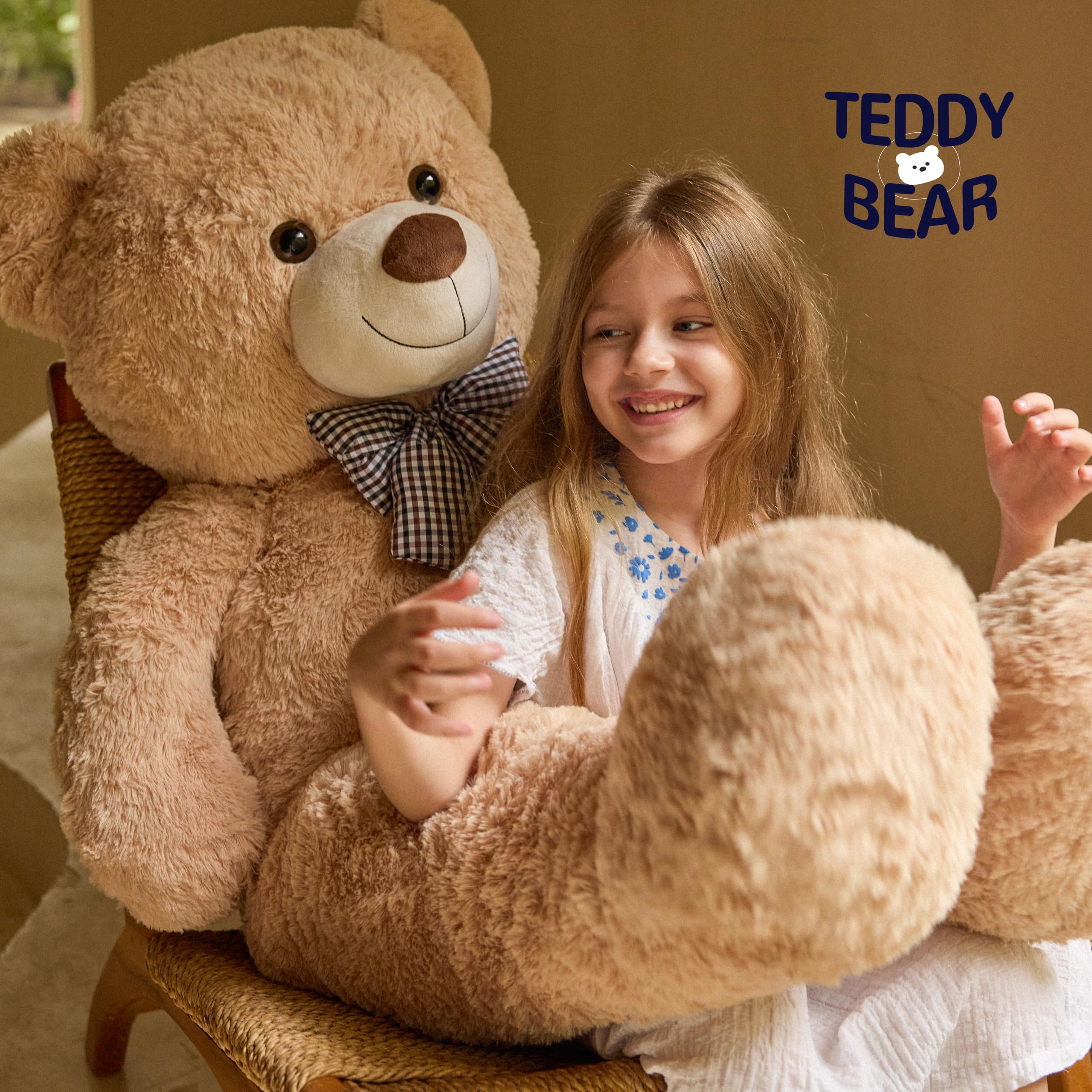 Vposyako giant teddy for bedrooms, adds a friendly decorative touch.
