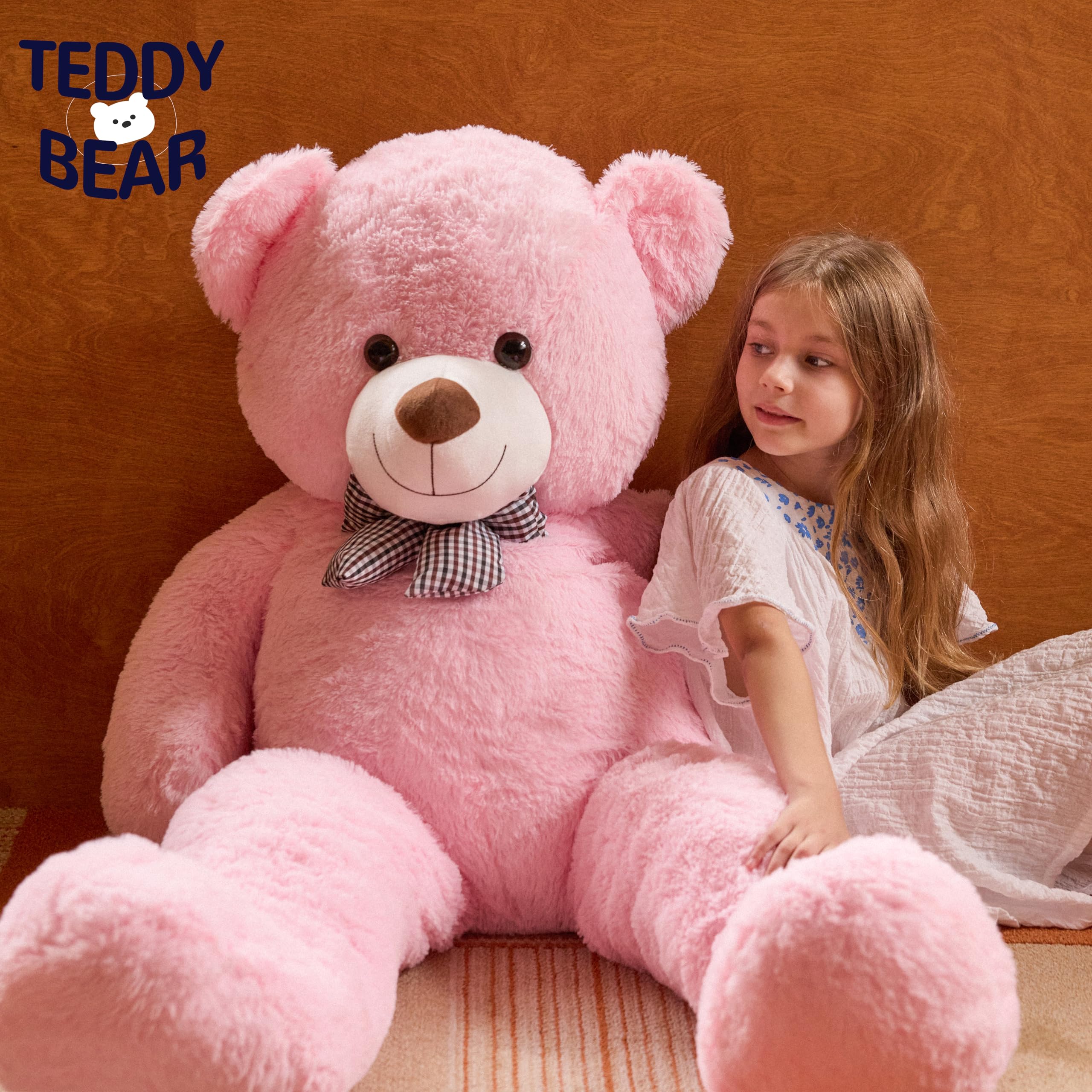 Life-size Vposyako teddy on a sofa as a comfy centerpiece