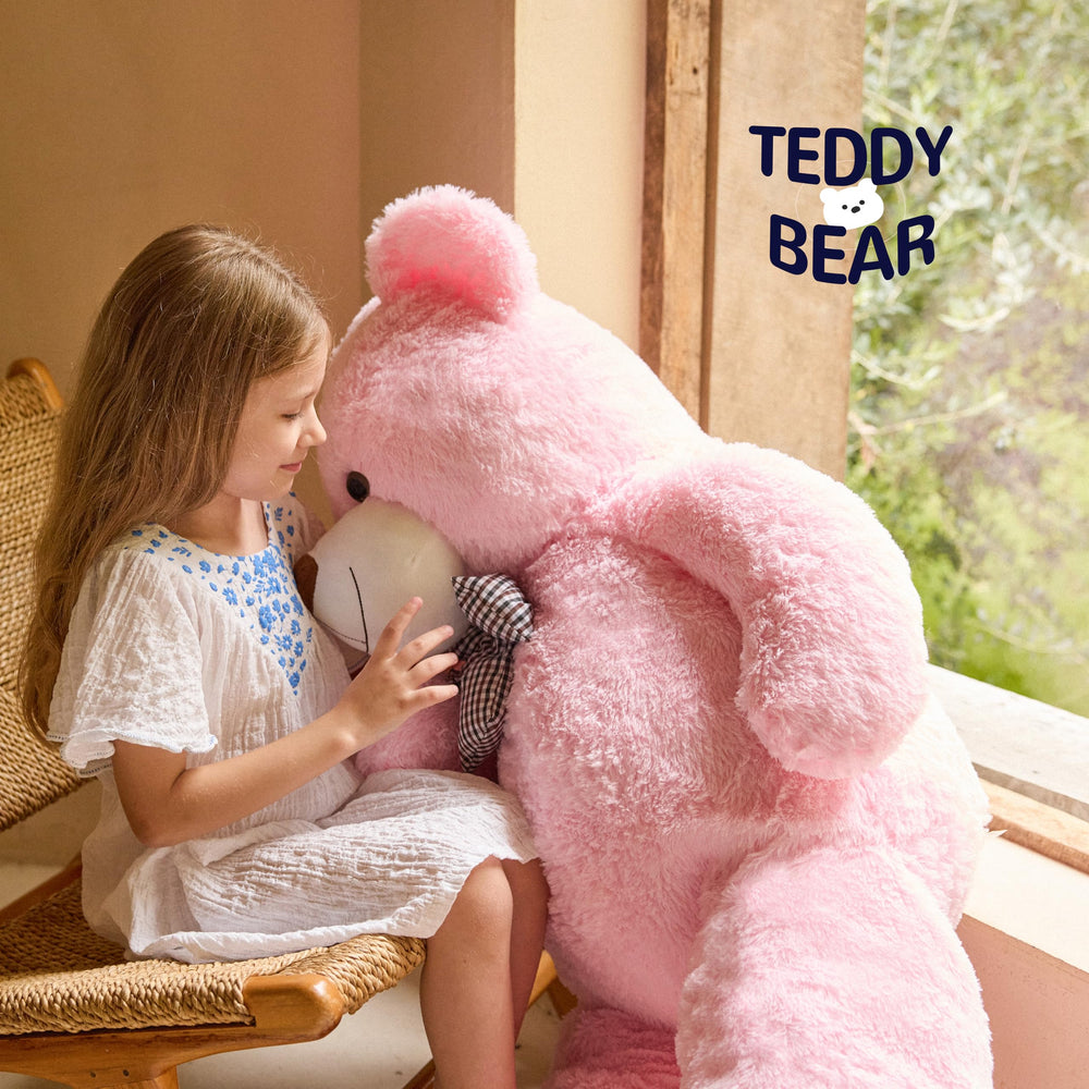 Romantic gifting moment with Vposyako giant pink teddy bear
