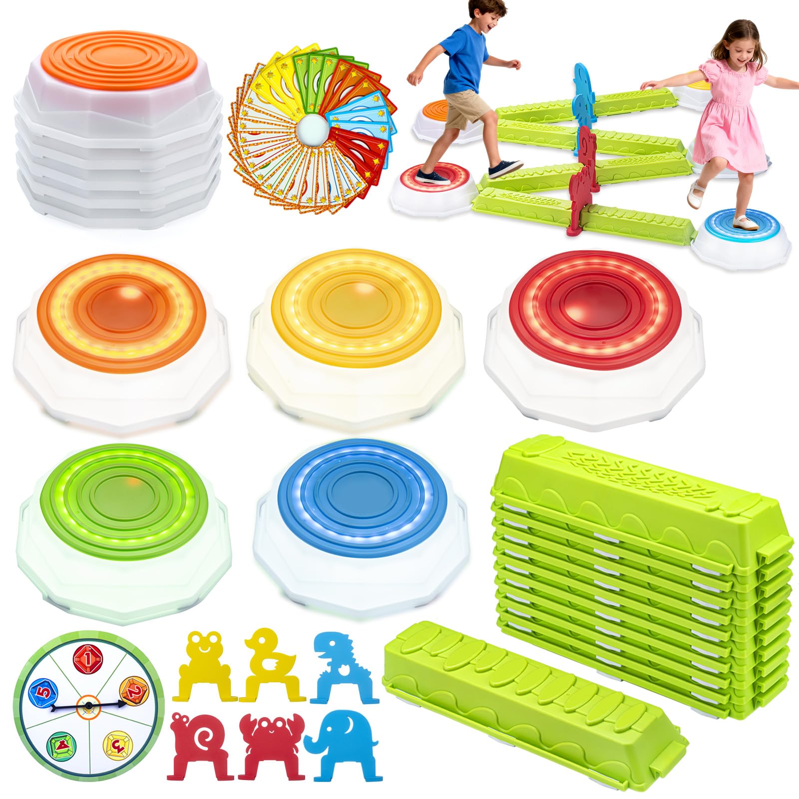 VROGTIK light-up stepping stones illuminate nighttime play for safe outdoor fun