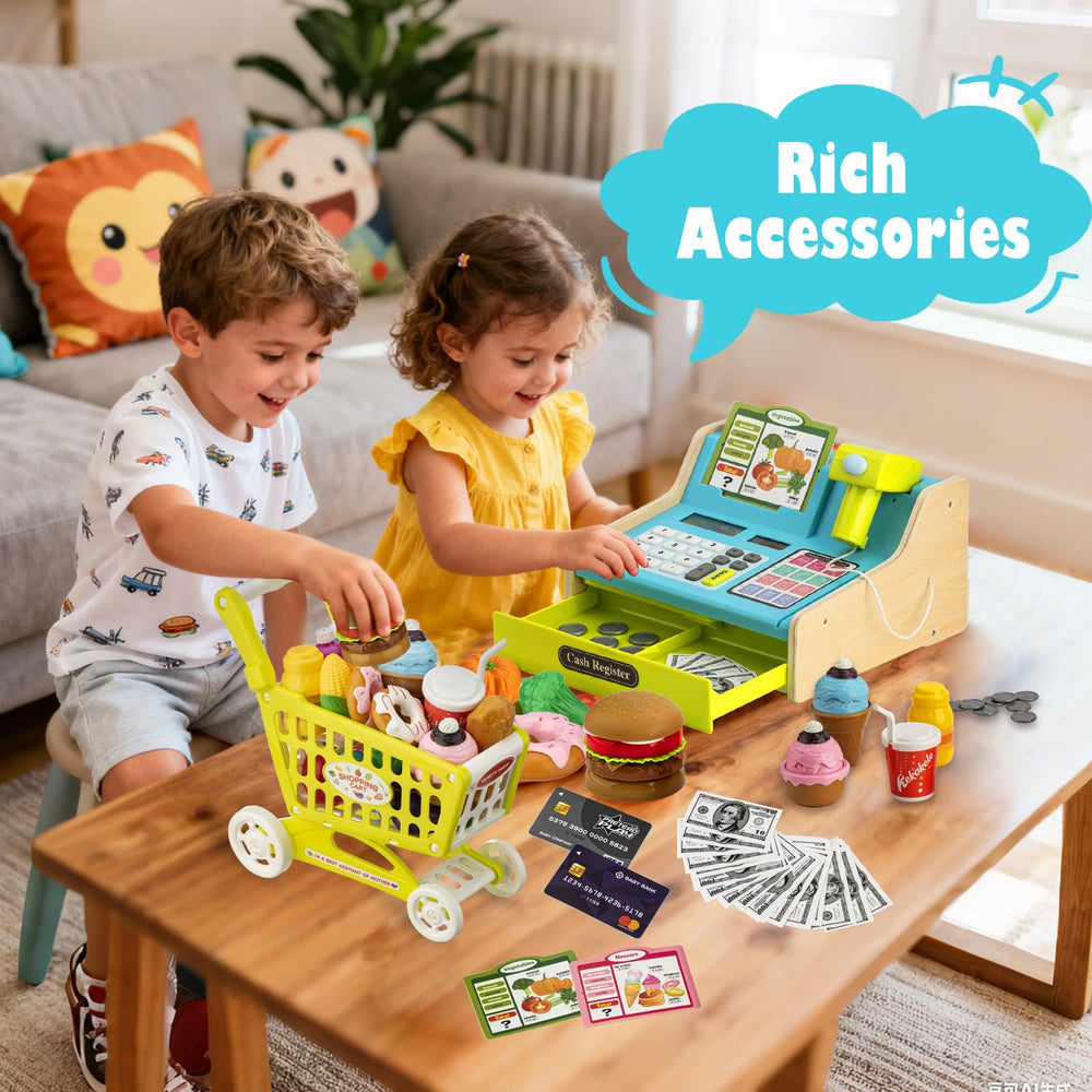 VROGTIK pretend store setup encourages imaginative shopping scenarios