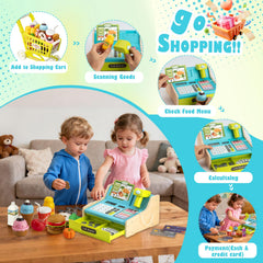 VROGTIK shopping cart included for immersive pretend grocery play