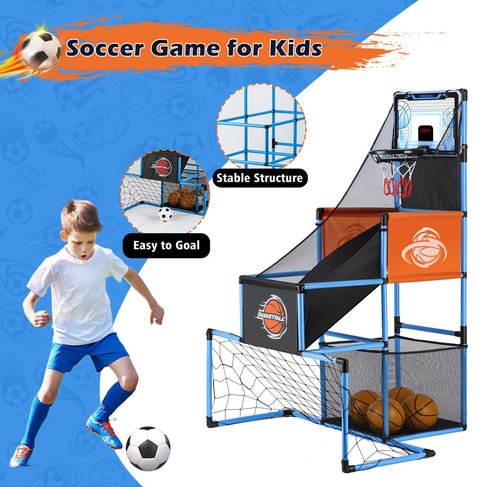 VROGTIK adjustable hoop height accommodates growing kids during playtime.