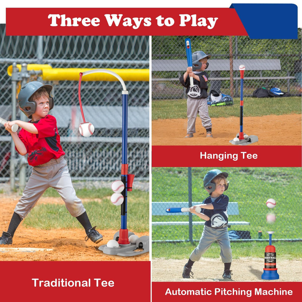 VROGTIK Adjustable T-Ball Set ball for precise hits during outdoor play.