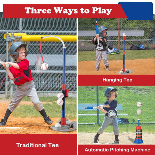 VROGTIK Adjustable T-Ball Set ball for precise hits during outdoor play.
