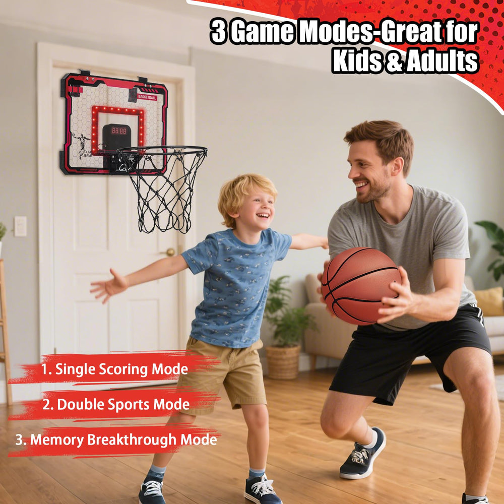 VROGTIK sturdy rim and shatterproof backboard for safe indoor dunking