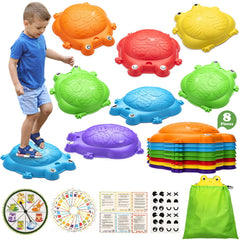 VROGTIK frog balance stepping stones set for kids indoor outdoor play to boost coordination