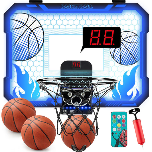 VROGTIK indoor hoop LED lights illuminate playtime for kids