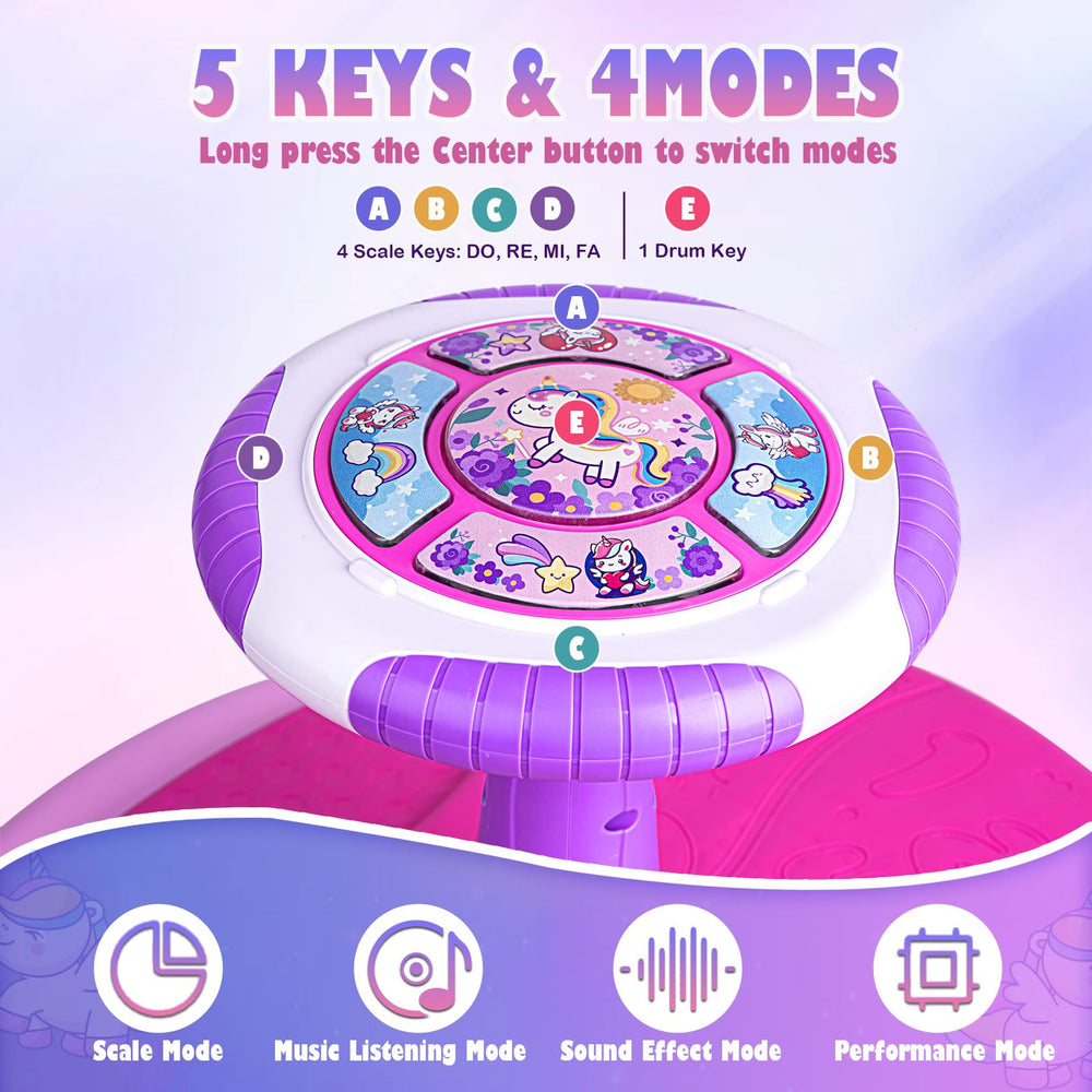 VROGTIK piano keys and drum key add rhythmic exploration during spins.