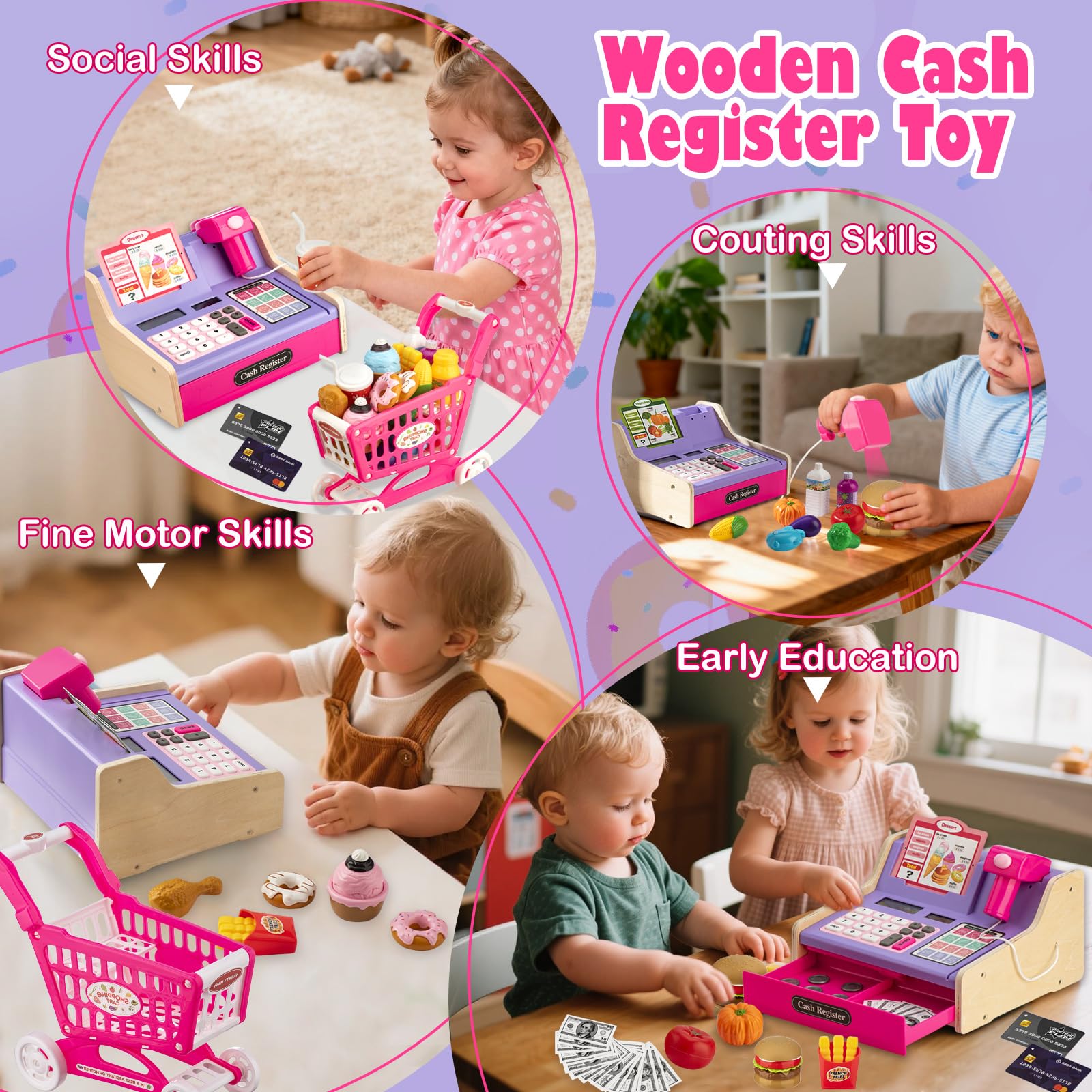 VROGTIK scanner with light and sounds enhances grocery store role play.