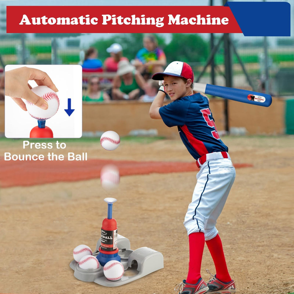 VROGTIK T-Ball Set kid playing outdoors promotes active, family-friendly exercise.