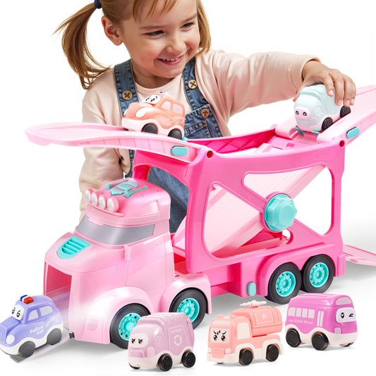 Vroomix extra large truck with open-top storage for easy toy access