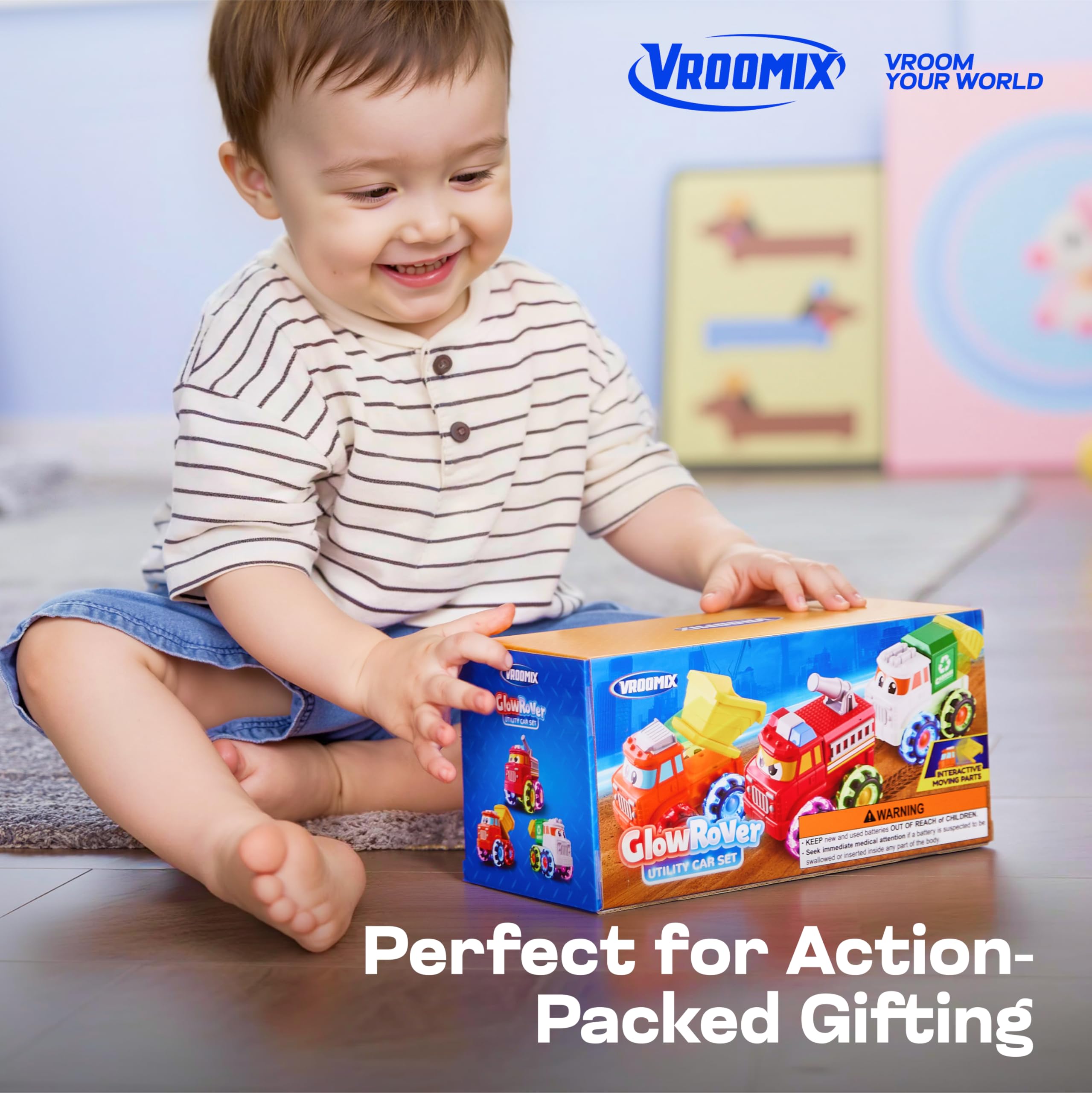 Vroomix Jova GlowRover play setting suitable for indoors and outdoors