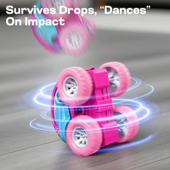 Vroomix Jova durable plastic shell that withstands tumbles and crashes.