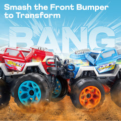 Vroomix Jova crash transformation demonstrated with instant reset for uninterrupted play.