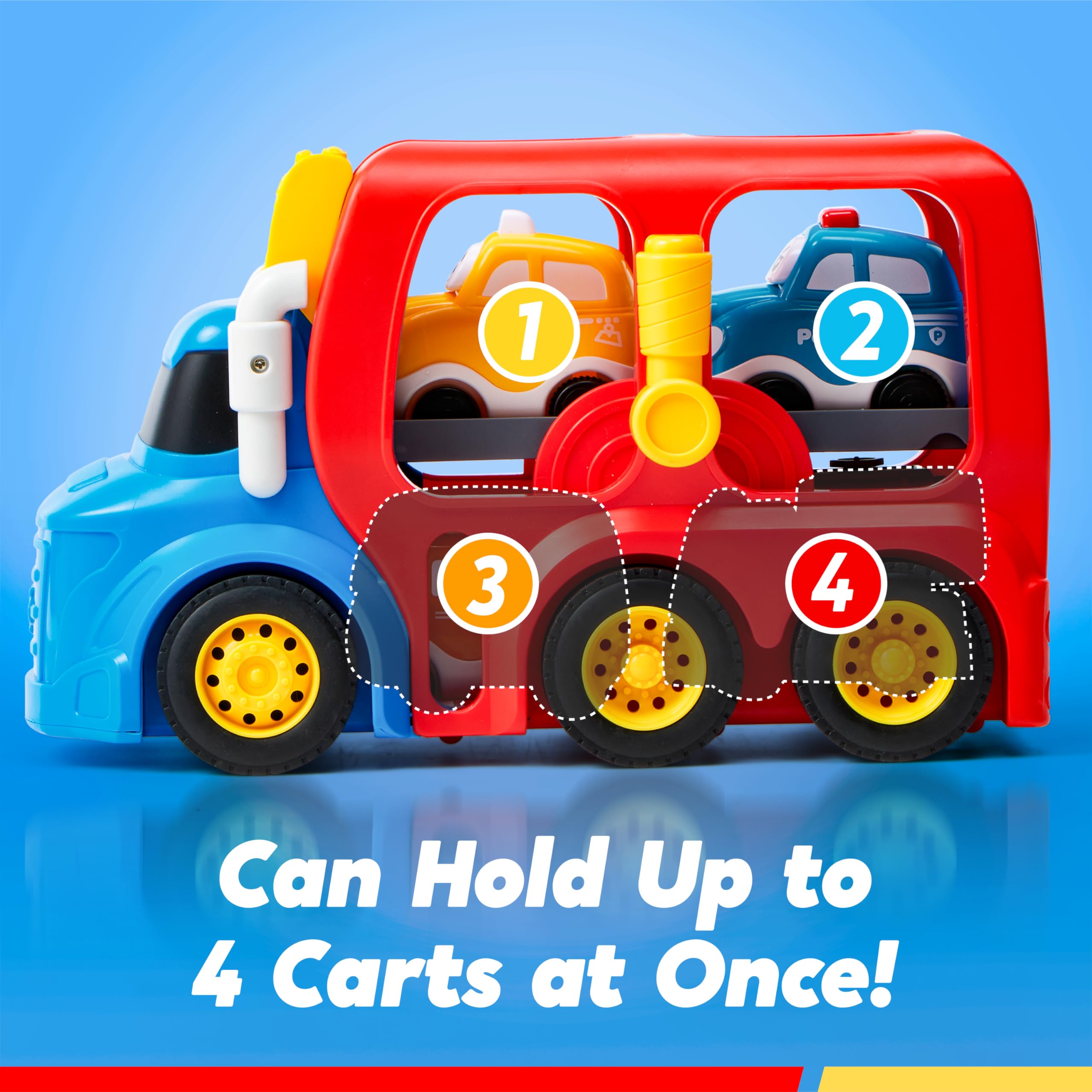 Vroomix Jova school bus toy promotes learning about vehicle kinds.