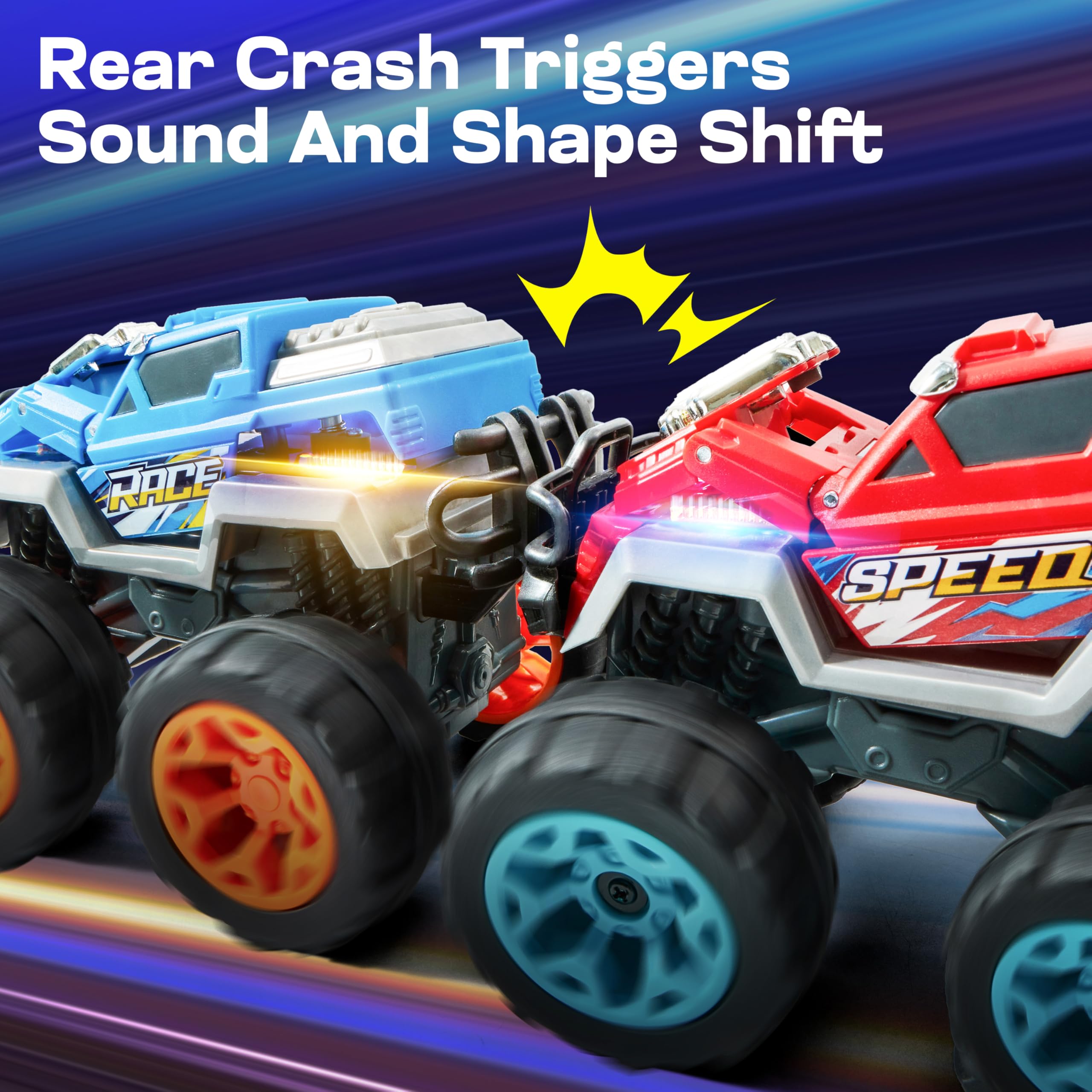 Vroomix Jova promotes group play and imaginative crash scenarios for toddlers.
