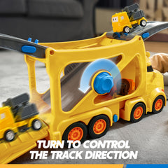 Vroomix truck lights and siren buttons spark interaction.