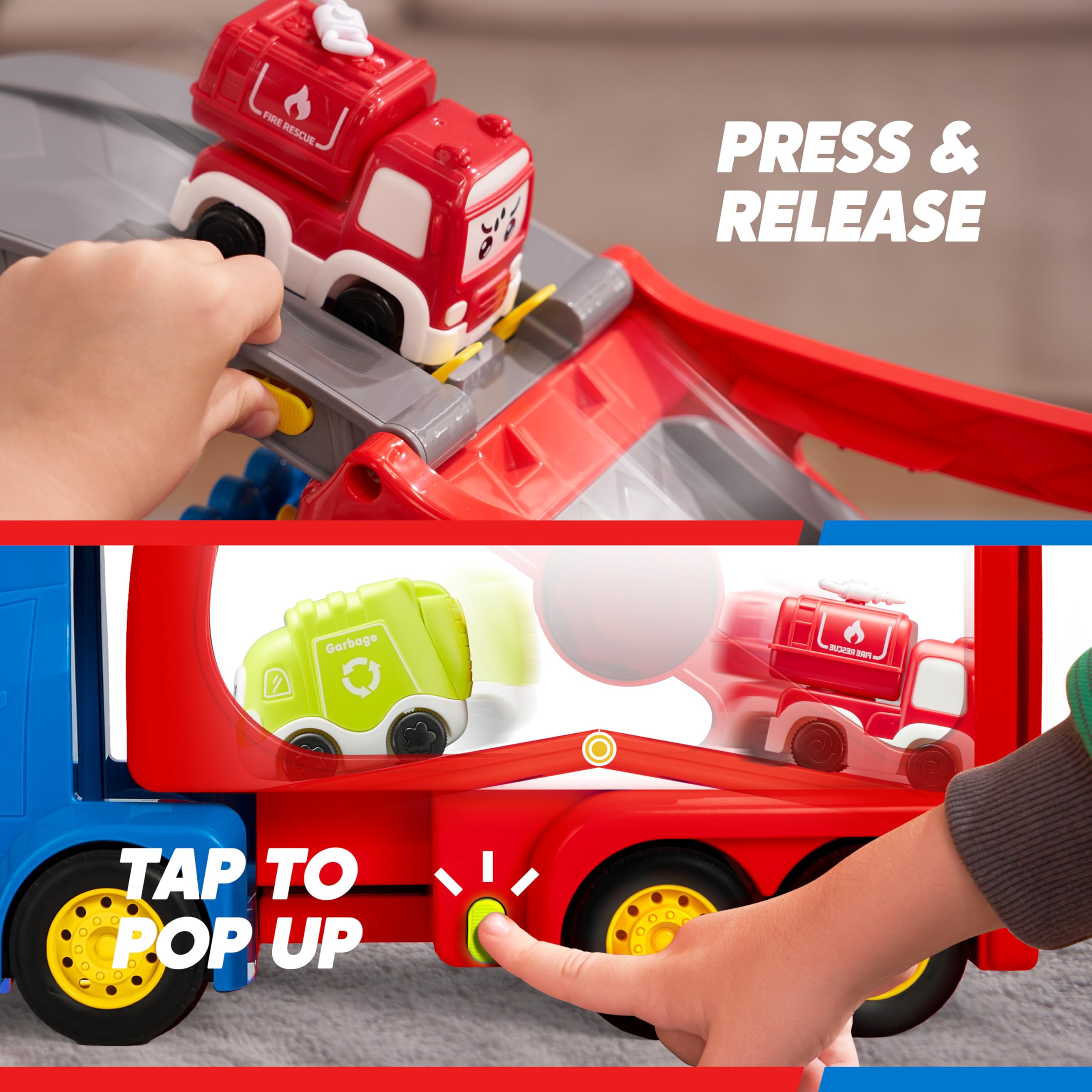 Vroomix three-layer city truck design offers varied access points.