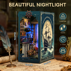 Vruelia Ocean Mystery blue LEDs cast a soothing glow for nighttime ambiance.