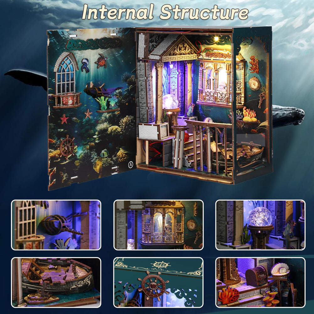 Vruelia Ocean Mystery crystal caves close-up highlighting shipwreck details for display.