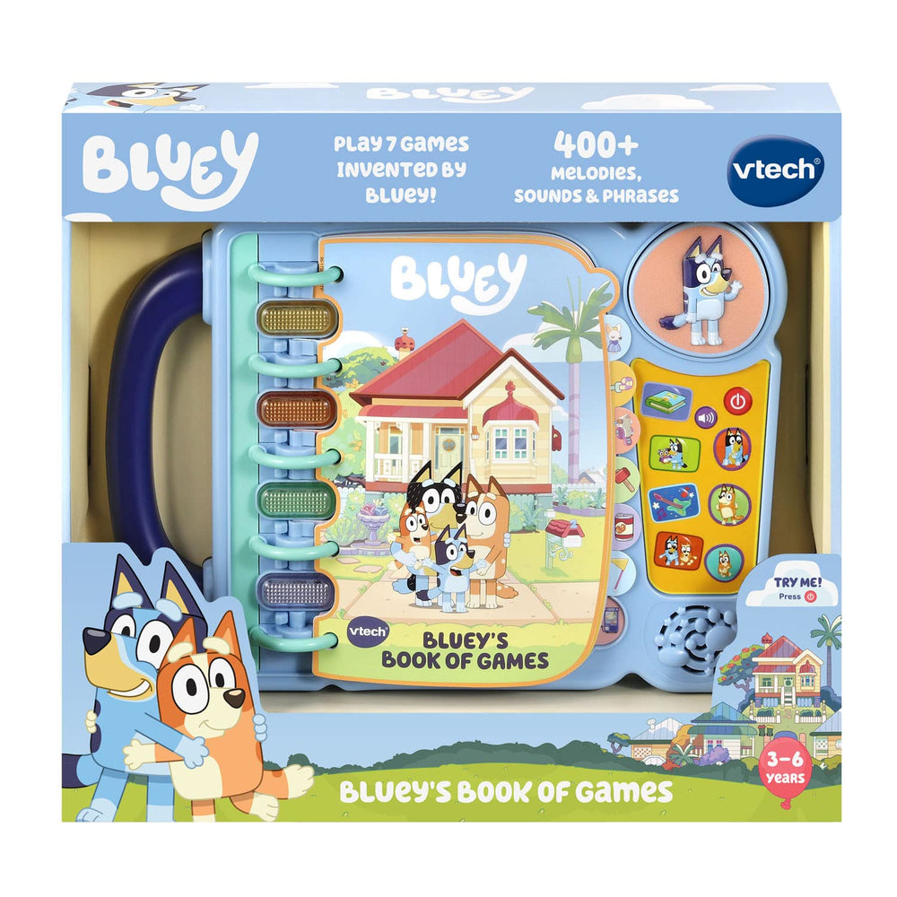 VTech Bluey carrying handle makes on-the-go pretend play easy.